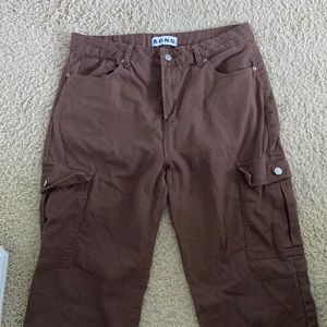 Women’s Brown Baggy Cargo Pants